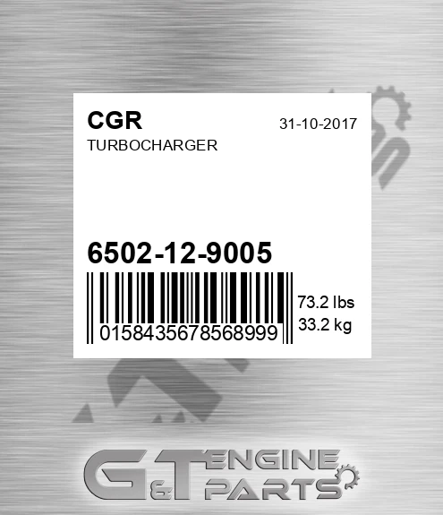 6502-12-9005 Turbocharger