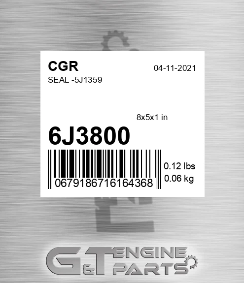 6J3800 CGR Seal -5j1359