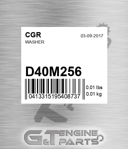 D40M256 Washer