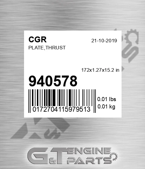 940578 Plate,thrust