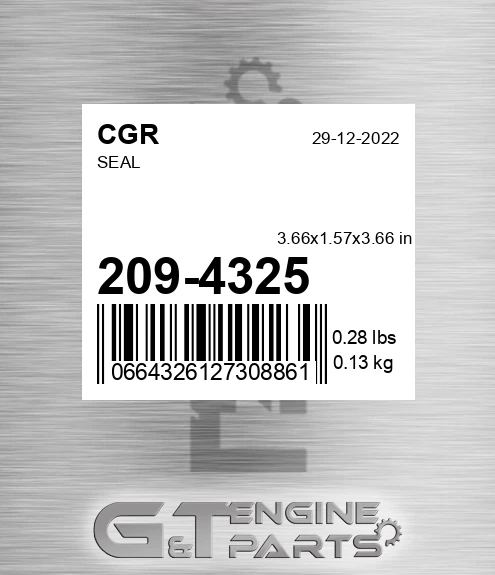 209-4325 CGR Seal