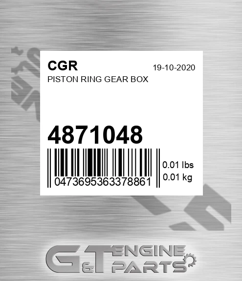 4871048 CGR Piston Ring Gear Box
