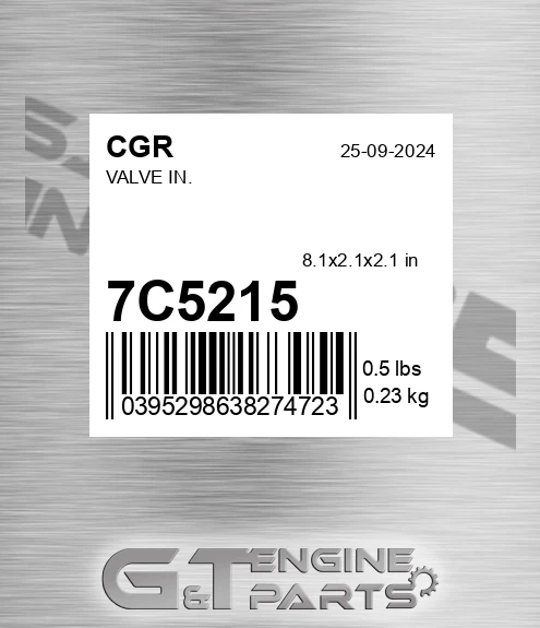 7C5215 Valve In. for CGR