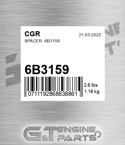 6B3159 CGR Spacer -