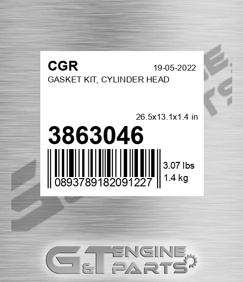 3863046 Gasket Kit, Cylinder Head