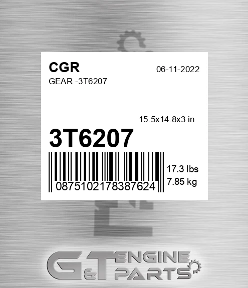 3T6207 Gear -