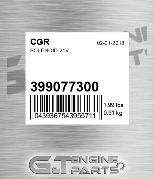 399077300 CGR Solenoid 24v