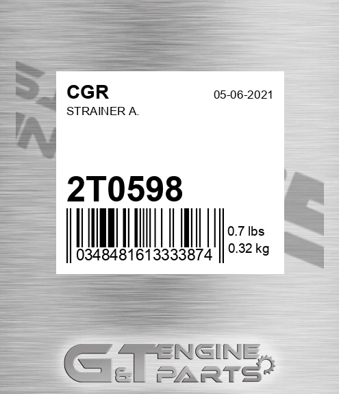 2T0598 Strainer A.