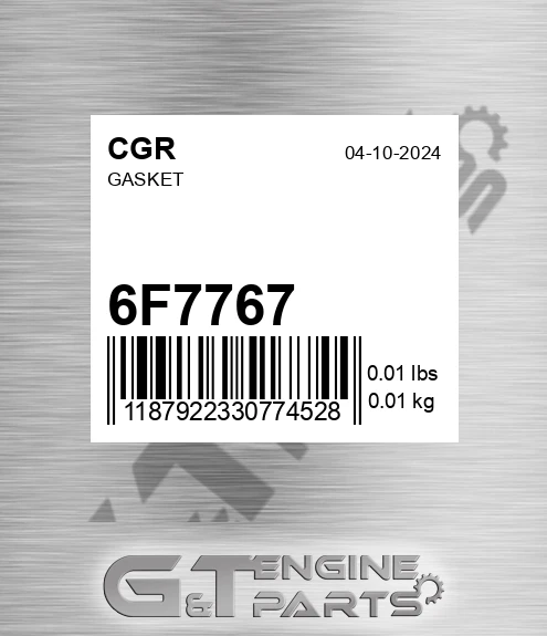 6F7767 Gasket