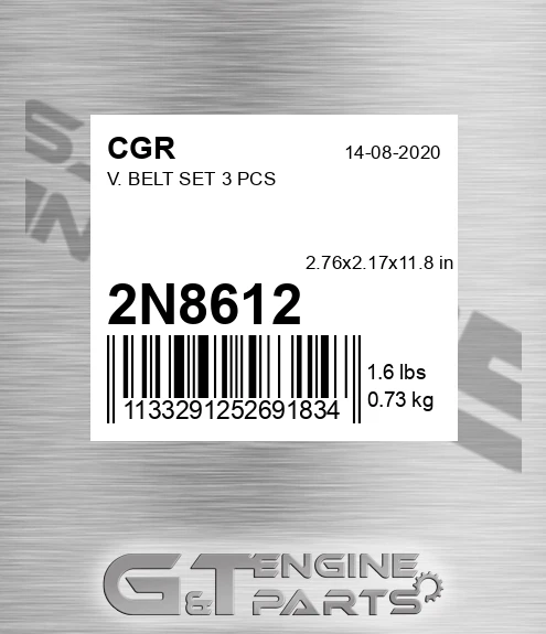 2N8612 V. Belt Set 3 Pcs