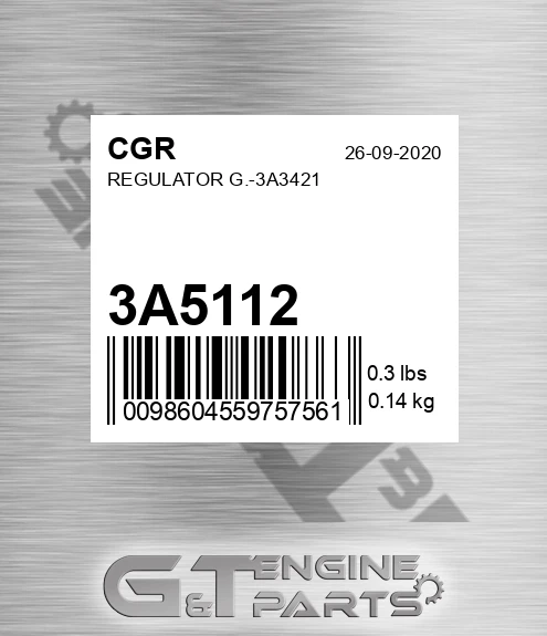 3A5112 Regulator G.-3a3421