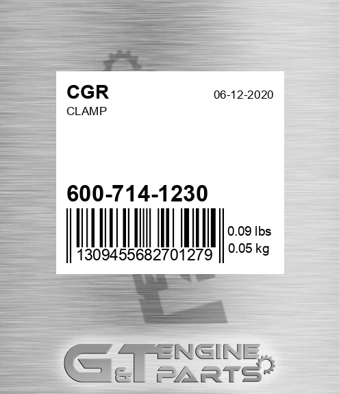 600-714-1230 Clamp for CGR