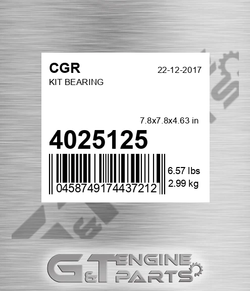 4025125 CGR Kit Bearing