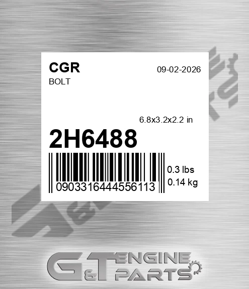 2H6488 CGR Bolt