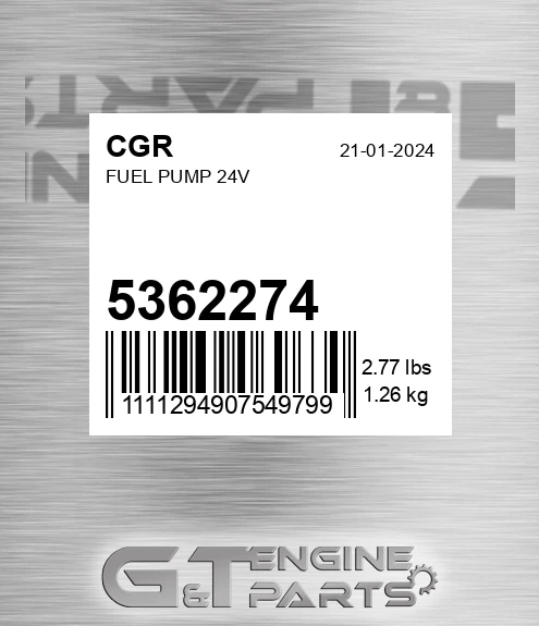 5362274 CGR Fuel Pump 24v