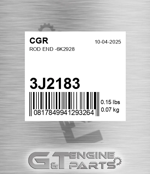 3J2183 Rod End -6k2928