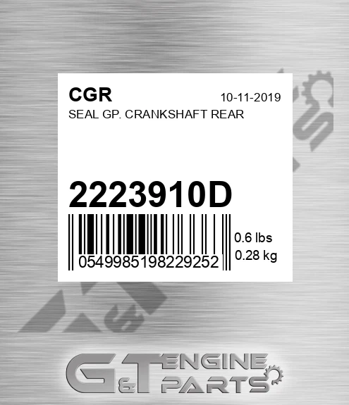 2223910D Seal Gp. Crankshaft Rear