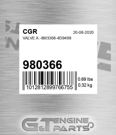 980366 CGR Valve A.-8m3368-4d9498