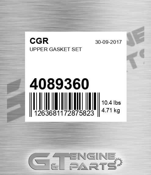4089360 CGR Upper Gasket Set