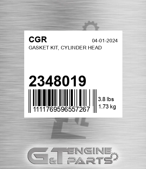 2348019 Gasket Kit, Cylinder Head