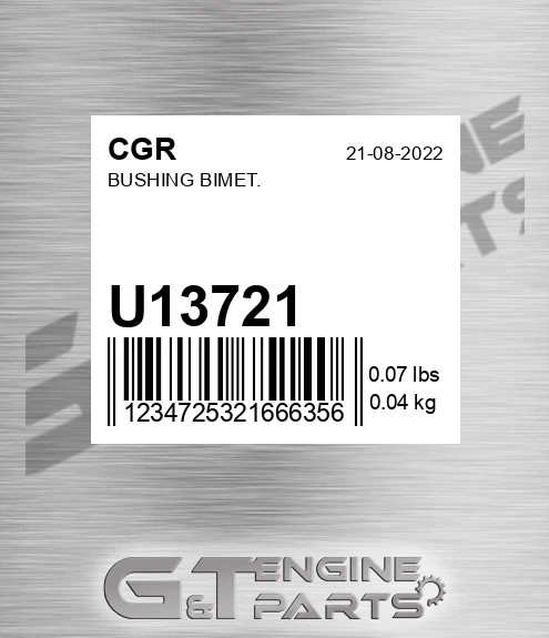 U13721 CGR Bushing Bimet.