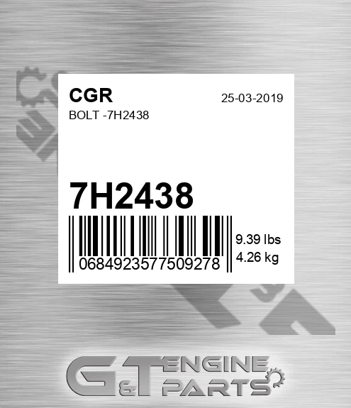 7H2438 CGR Bolt -