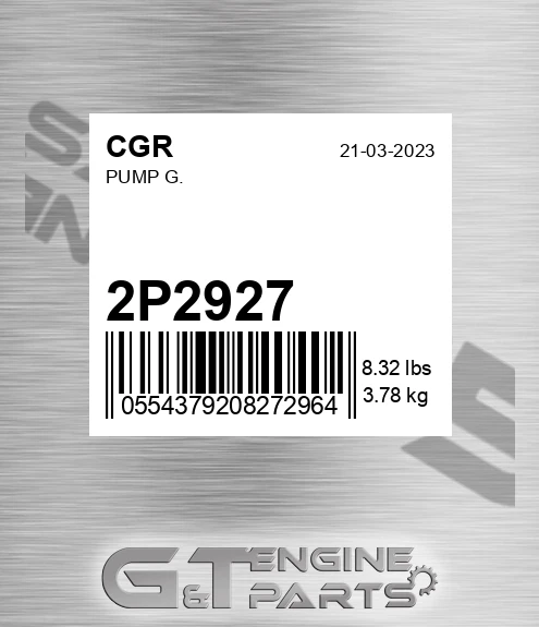 2P2927 Pump G.
