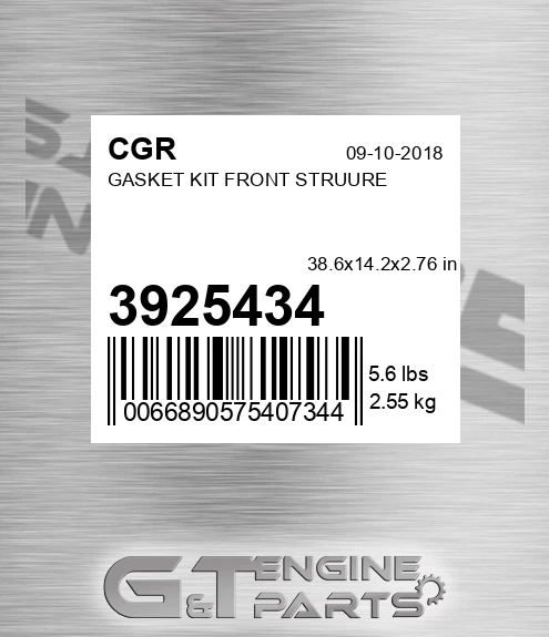 3925434 Gasket Kit Front Struure