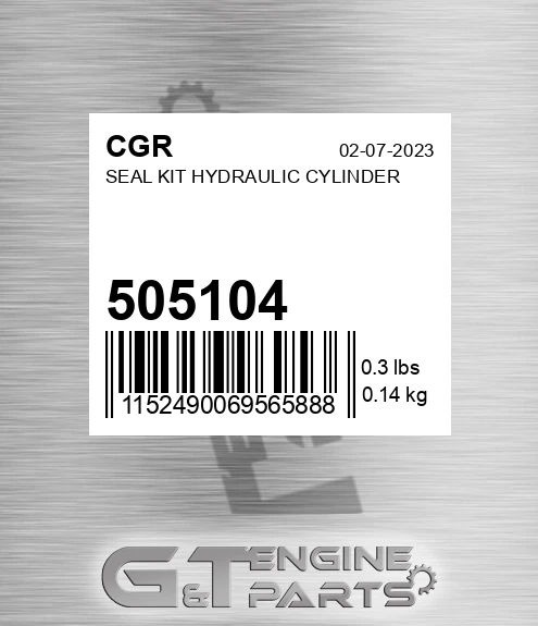 505104 CGR Seal Kit Hydraulic Cylinder