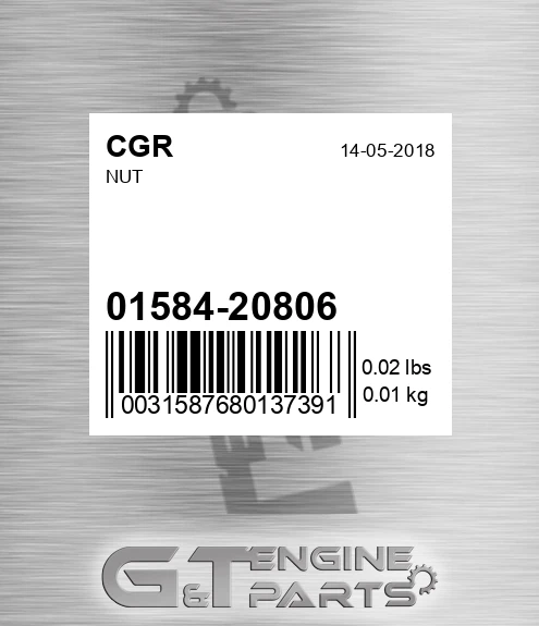 01584-20806 Nut for CGR