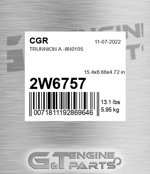 2W6757 CGR Trunnion A.-8n0105