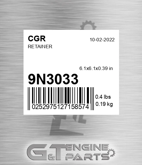 9N3033 CGR Retainer