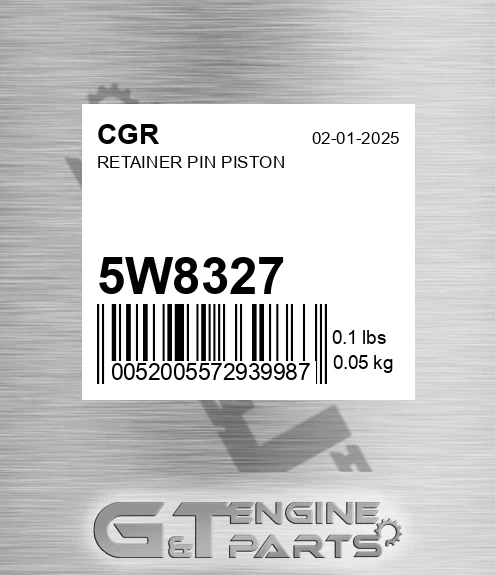 5W8327 CGR Retainer Pin Piston