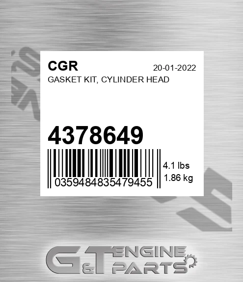 4378649 Gasket Kit, Cylinder Head