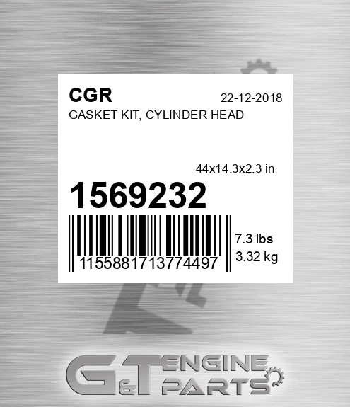 1569232 Gasket Kit, Cylinder Head
