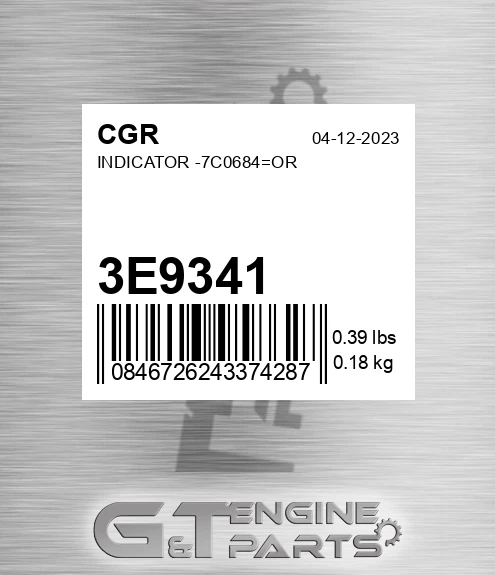 3E9341 Indicator -7c0684=or