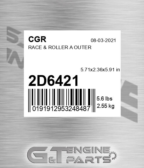 2D6421 CGR Race & Roller A Outer