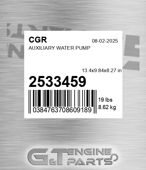 2533459 CGR Auxiliary Water Pump