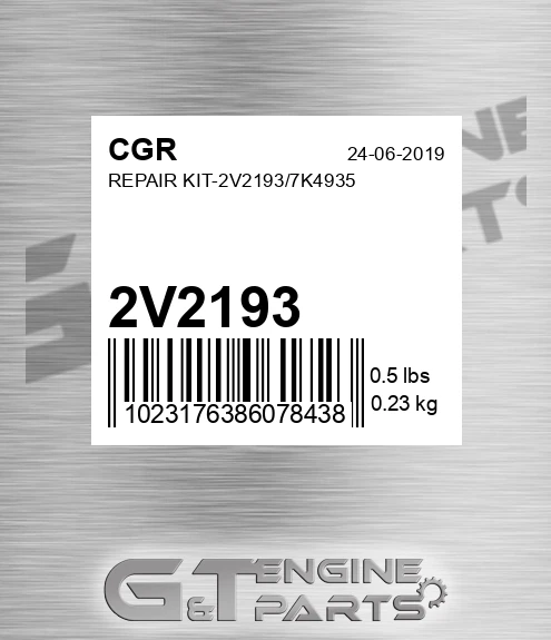 2V2193 CGR Repair Kit-/7k4935