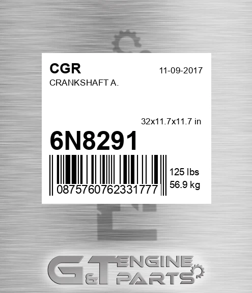 6N8291 Crankshaft A. for CGR