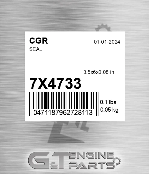 7X4733 CGR Seal