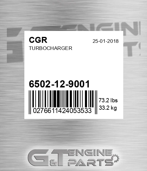 6502-12-9001 CGR Turbocharger