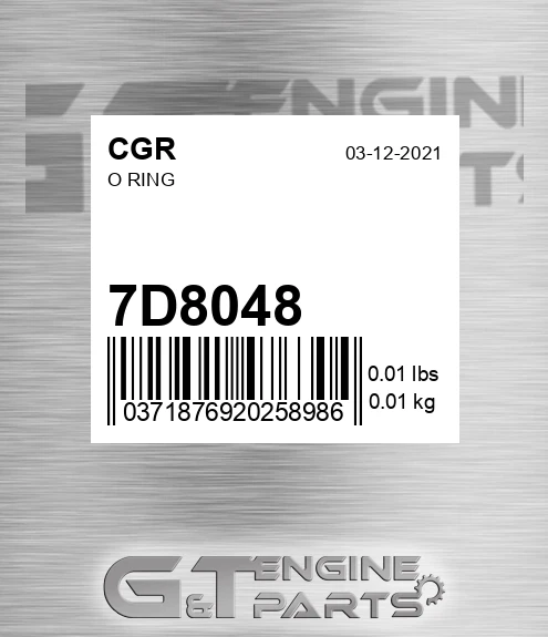 7D8048 O Ring