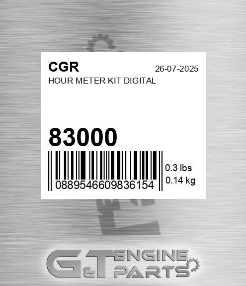 83000 CGR Hour Meter Kit Digital
