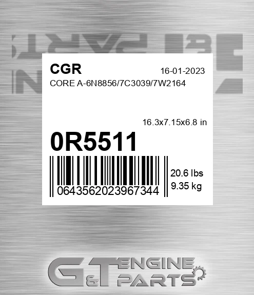 0R5511 Core A-6n8856/7c3039/7w2164 for CGR