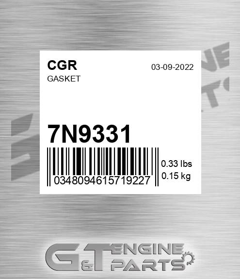 7N9331 Gasket