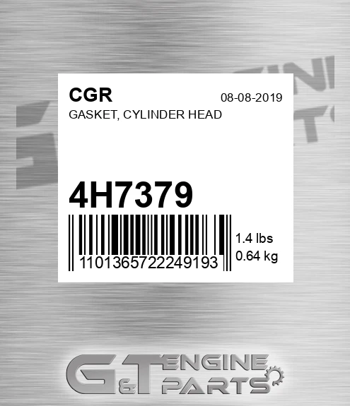 4H7379 CGR Gasket, Cylinder Head