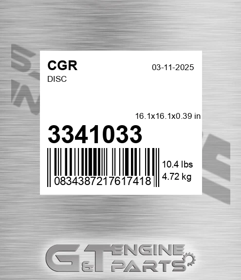 3341033 CGR Disc