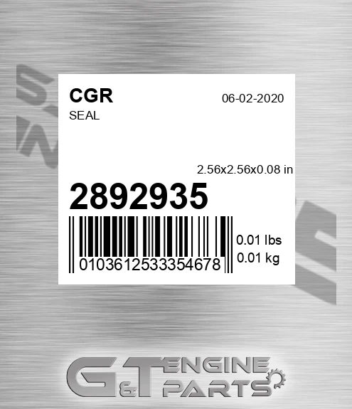 2892935 CGR Seal