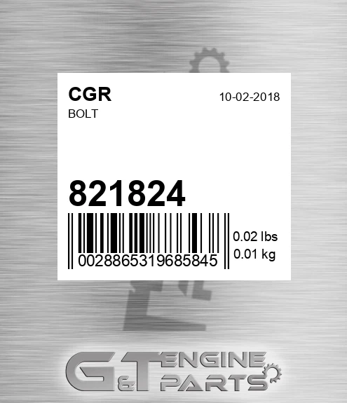 821824 Bolt